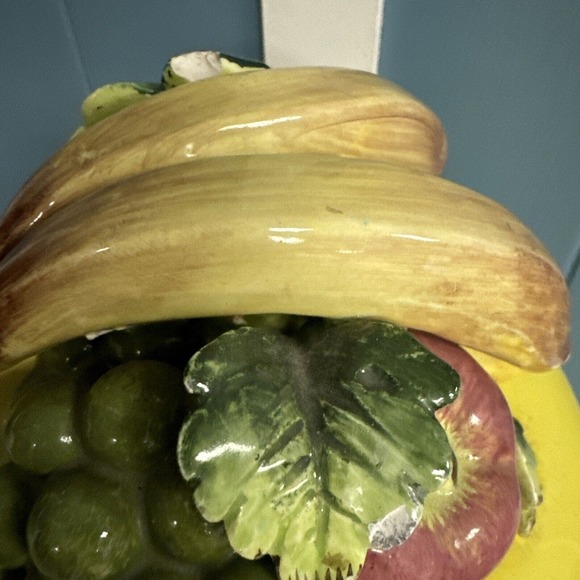 Vtg Seymour Mann Large 8” Ceramic Fruit Biscuit Jar Canister Pottery Japan - Picture 7 of 10